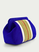 Paula Striped Leather Clutch