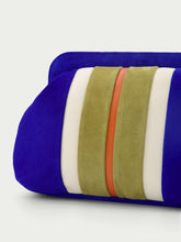 Paula Striped Leather Clutch