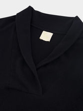 Paula Talassa Black Crossed V-Neck Cashmere Sweater