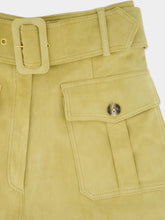 Paula Topaz Leather Wide-Leg Pants