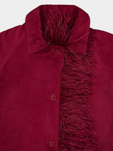 Paula Zeus Suede Trench With Embellished Feathers
