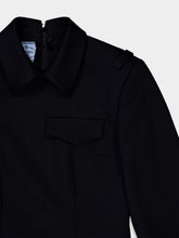 Prada Belted Wool-Blend Midi Dress