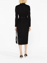 Prada Belted Wool-Blend Midi Dress