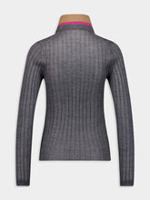 Prada Cashmere-Silk Ribbed Knit Cardigan
