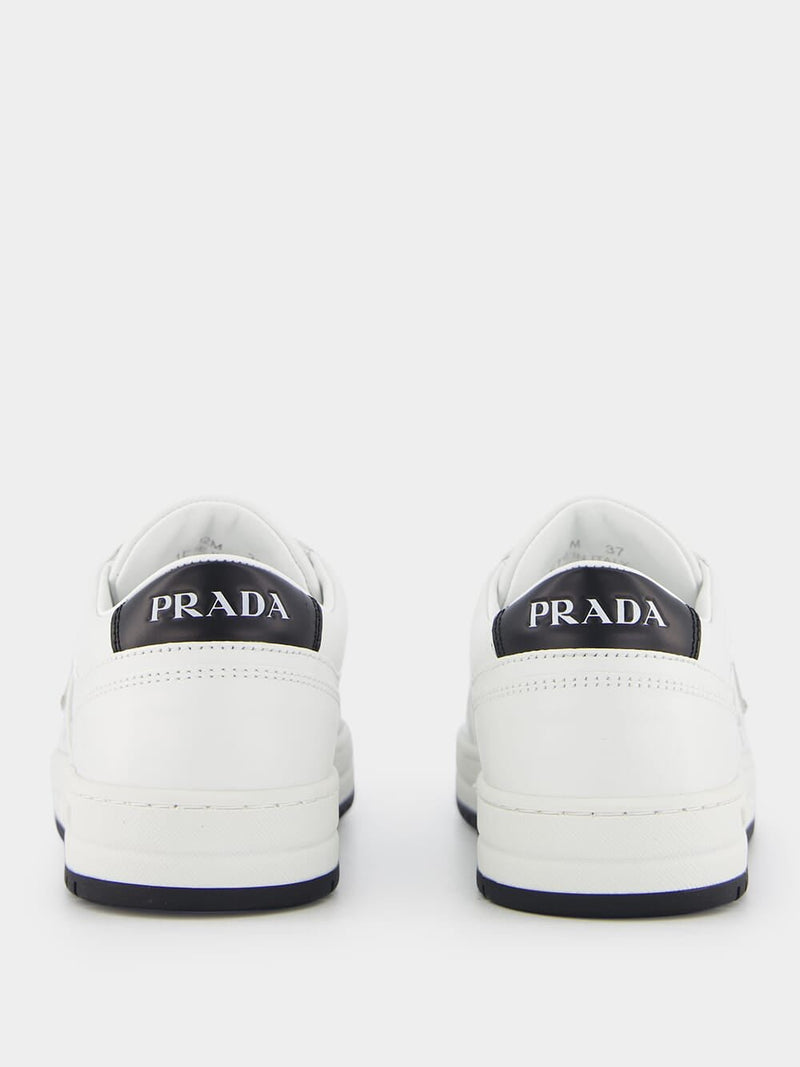 Prada Downtown Perforated Leather Sneakers