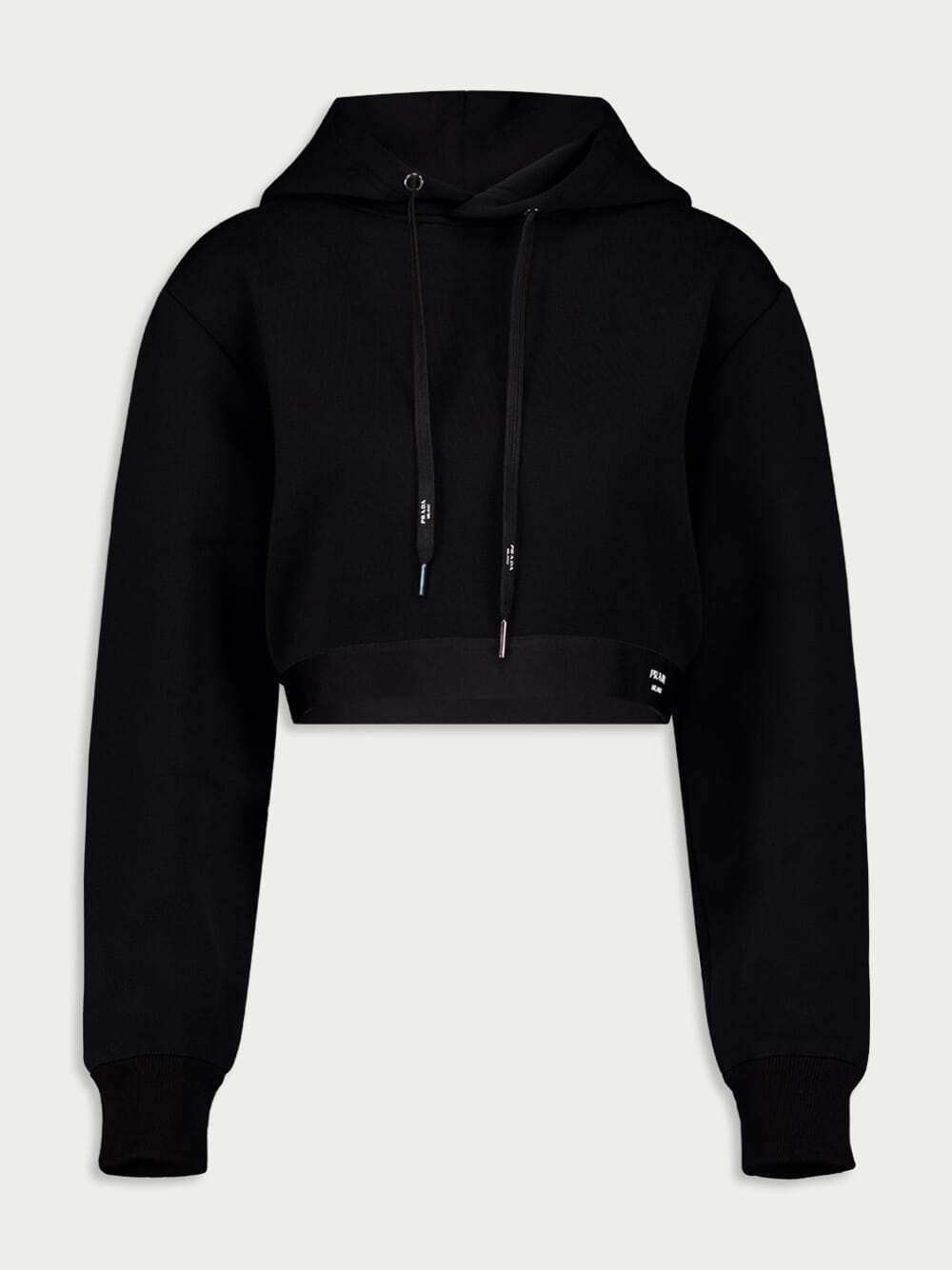 Prada logo-print drawstring-hood jacket - Black