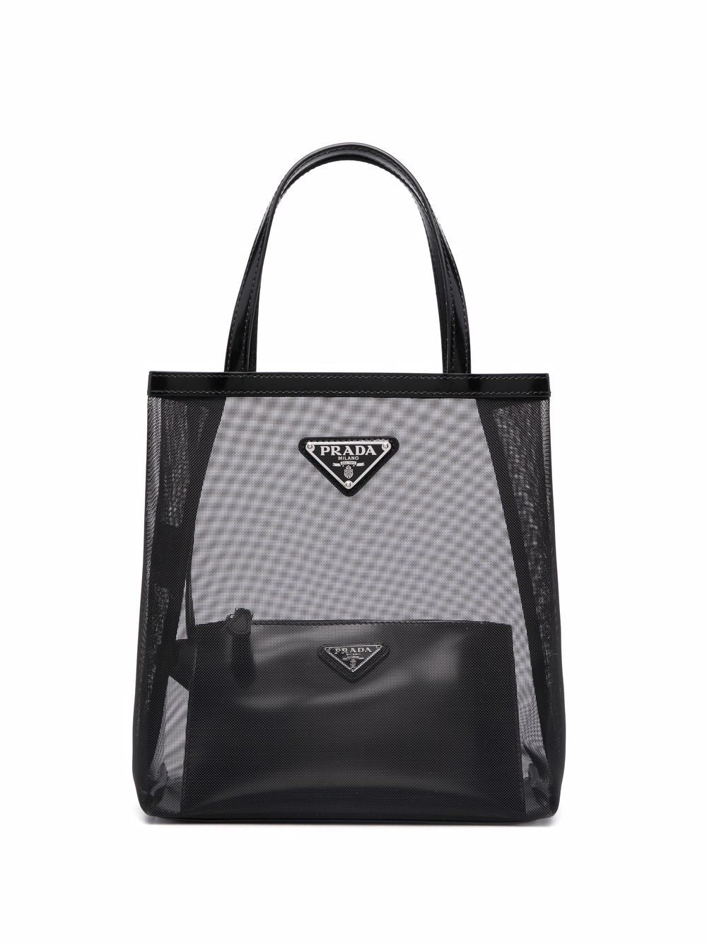 Prada Mesh Tote Bag Black Mini | Fashion Clinic