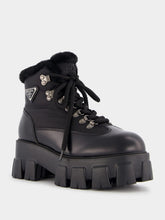 Prada Monolith Leather and Nylon Boots