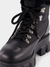 Prada Monolith Leather and Nylon Boots