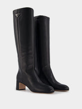 Prada Straight Black Leather Boots