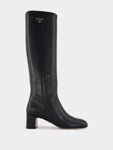Prada Straight Black Leather Boots
