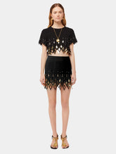 Rabanne Black Crepe Mini Skirt