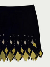 Rabanne Black Crepe Mini Skirt