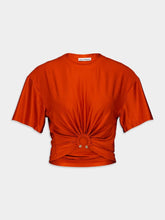 Rabanne Embellished Ruched Crop Top