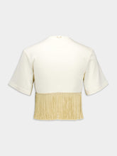 Rabanne Fringed-Trimmed Cropped T-Shirt