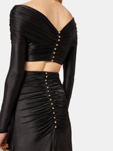 Rabanne Glossy Finish Gathered Long Skirt