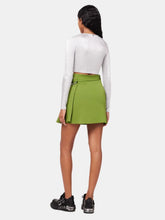 Rabanne Green Draped Mini Skirt