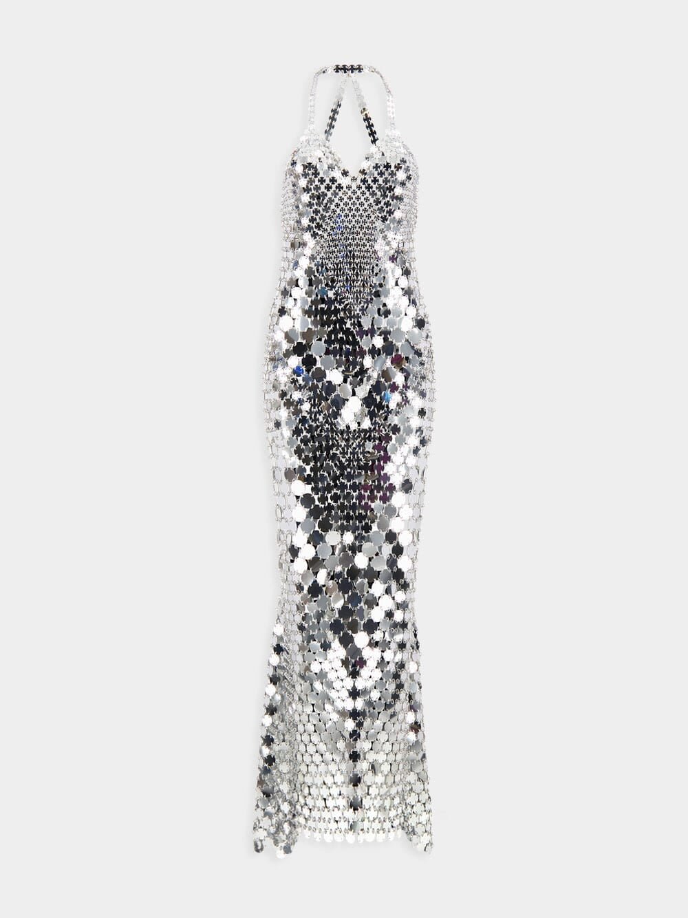 RabanneHalterneck Chainmail Maxi Dress at Fashion Clinic