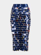Rabanne Paillette-Chainmail Midi Skirt