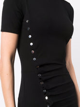 Rabanne Black Pleated Midi Dress