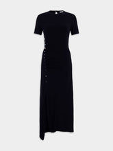 Rabanne Black Pleated Midi Dress