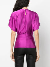 Rabanne Ruched Satin-Jersey Top
