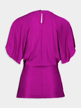 Rabanne Ruched Satin-Jersey Top