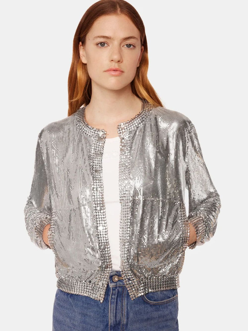 Mesh bomber clearance jacket