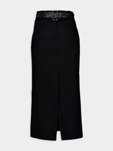 Rabanne Studded-Belt Midi Skirt