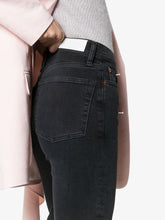 Re/Done Stove Pipe Black High-Rise Straight Jeans