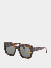 Retrosuperfuture Piscina Burnt Havana Square Sunglasses