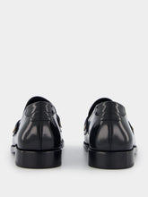Saint Laurent Almond-Toe Leather Loafers