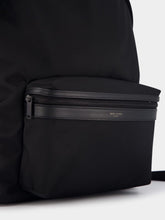 Saint Laurent City Leather-Trimmed Backpack