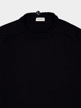 Saint Laurent Distressed-Effect Crew Neck Cotton Jumper