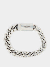 Saint Laurent Engraved-Logo Chain-Link Bracelet