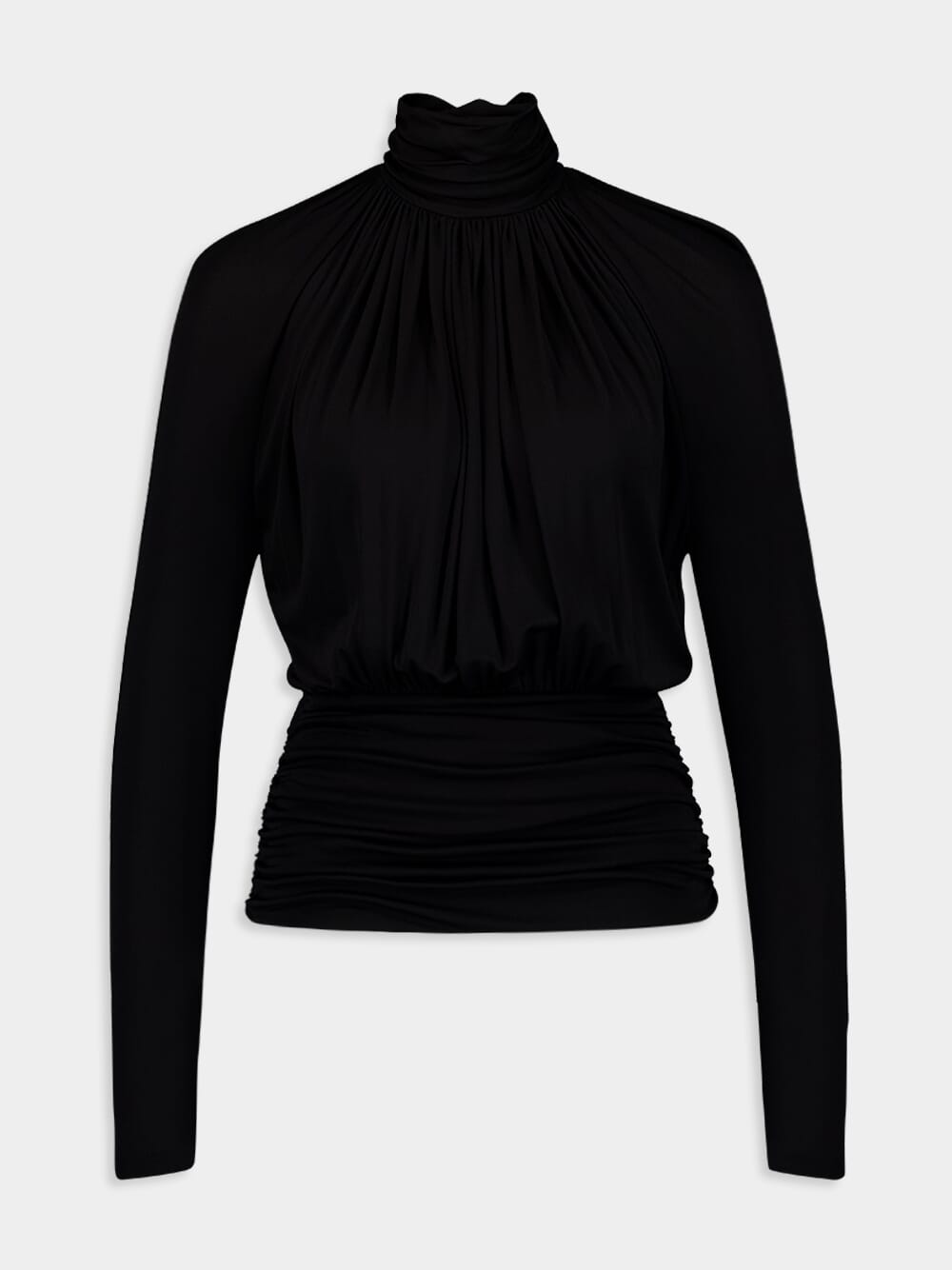 Saint LaurentHigh-Neck Draped top at Fashion Clinic