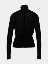 Saint Laurent High-Neck Draped top