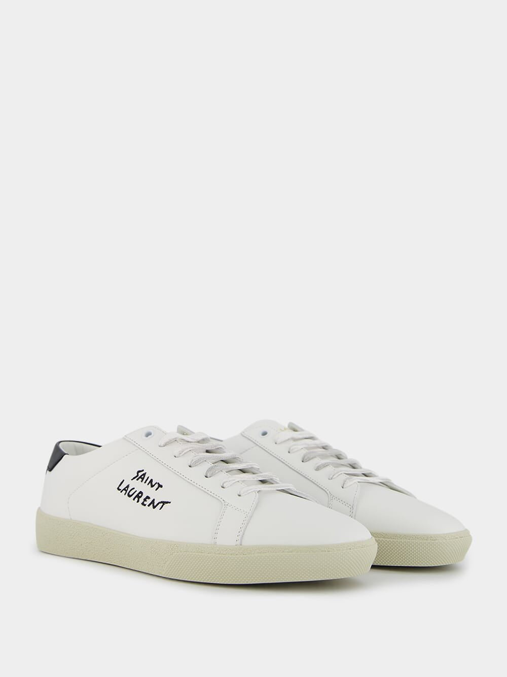 Saint LaurentLogo-Embroidered Low-Top Sneakers at Fashion Clinic