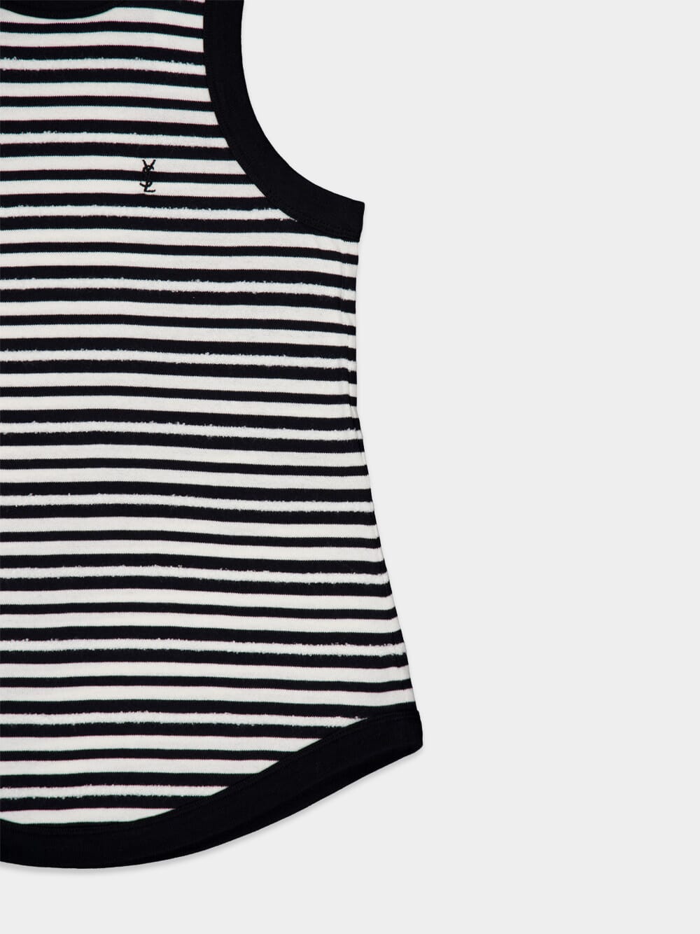 Saint LaurentLogo-Embroidered Striped Tank Top at Fashion Clinic