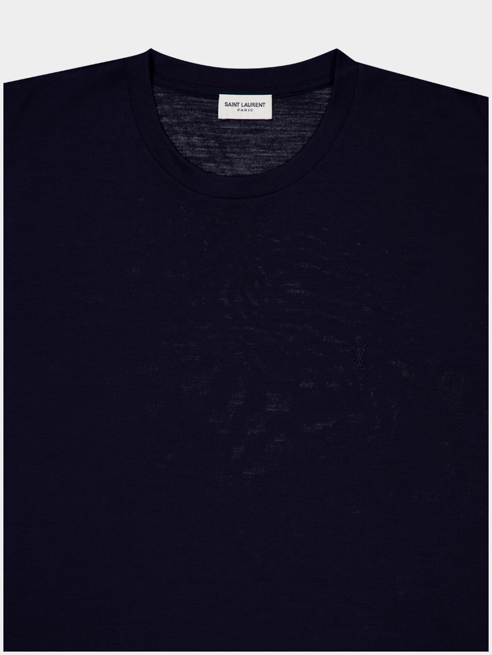 Saint LaurentLogo-Embroidered Wool-Silk Blend T-Shirt at Fashion Clinic