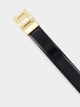 Saint Laurent Logo-Engraved Leather Belt