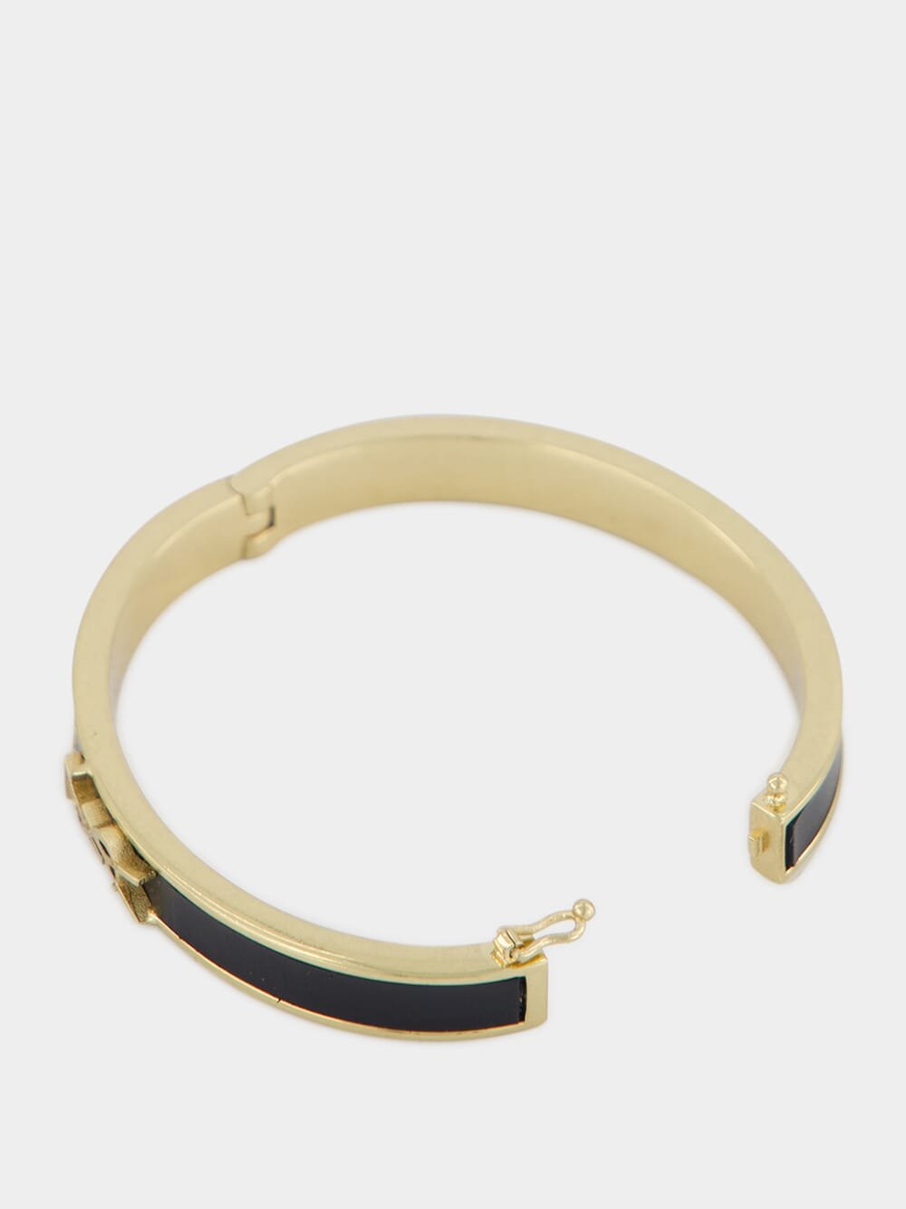 Saint LaurentLogo-Plaque Leather Bracelet at Fashion Clinic