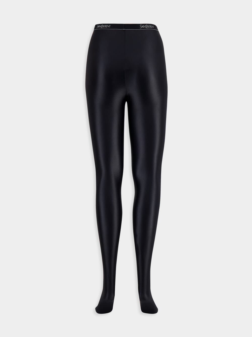 Saint LaurentLogo-Waistband Skinny Leggings at Fashion Clinic