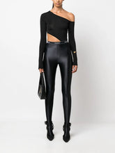 Saint Laurent Logo-Waistband Skinny Leggings