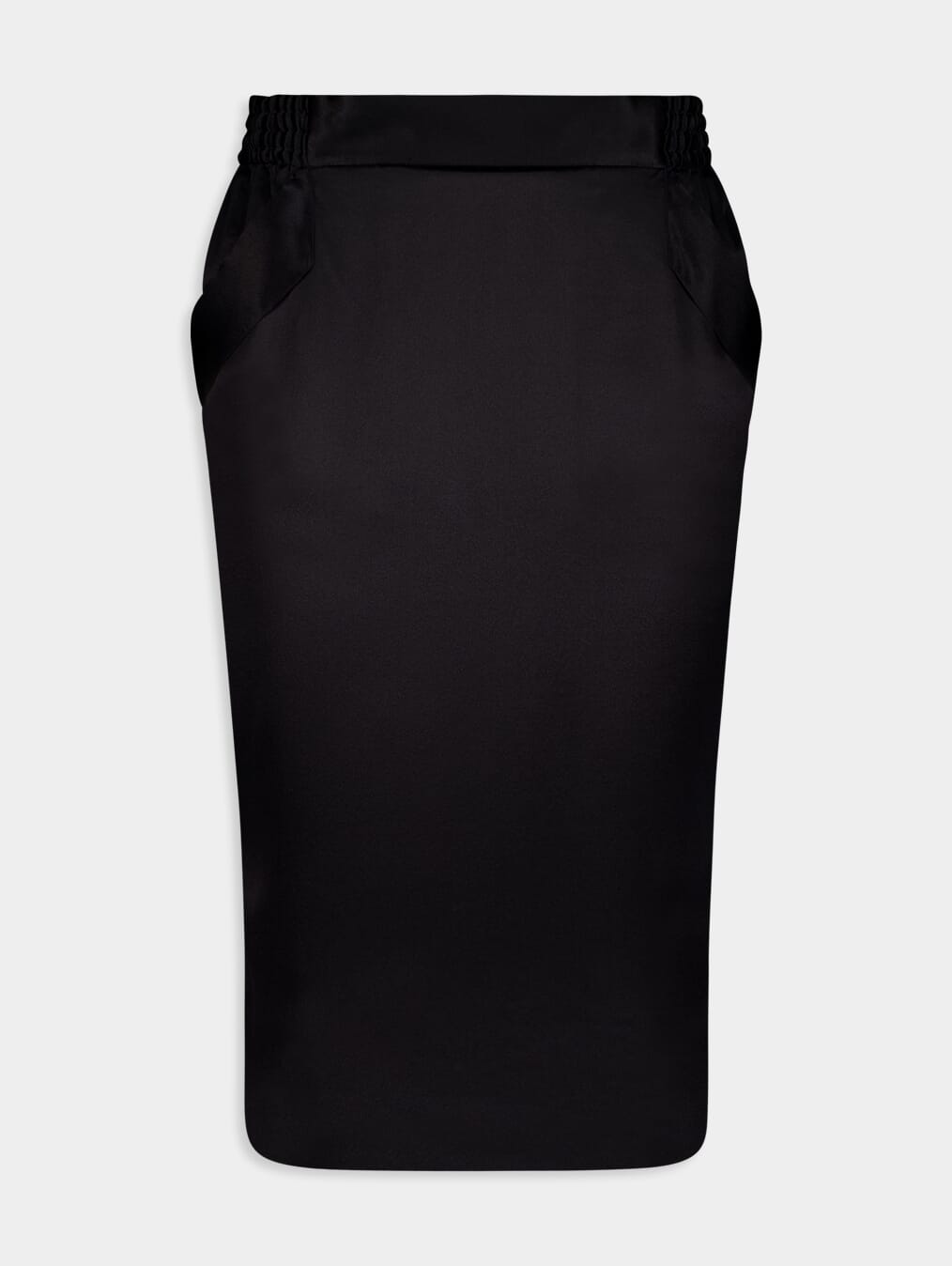 Saint LaurentSilk Satin Crepe Pencil Skirt at Fashion Clinic