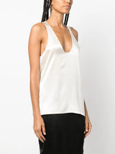Saint Laurent Silk Satin Crepe Tank Top