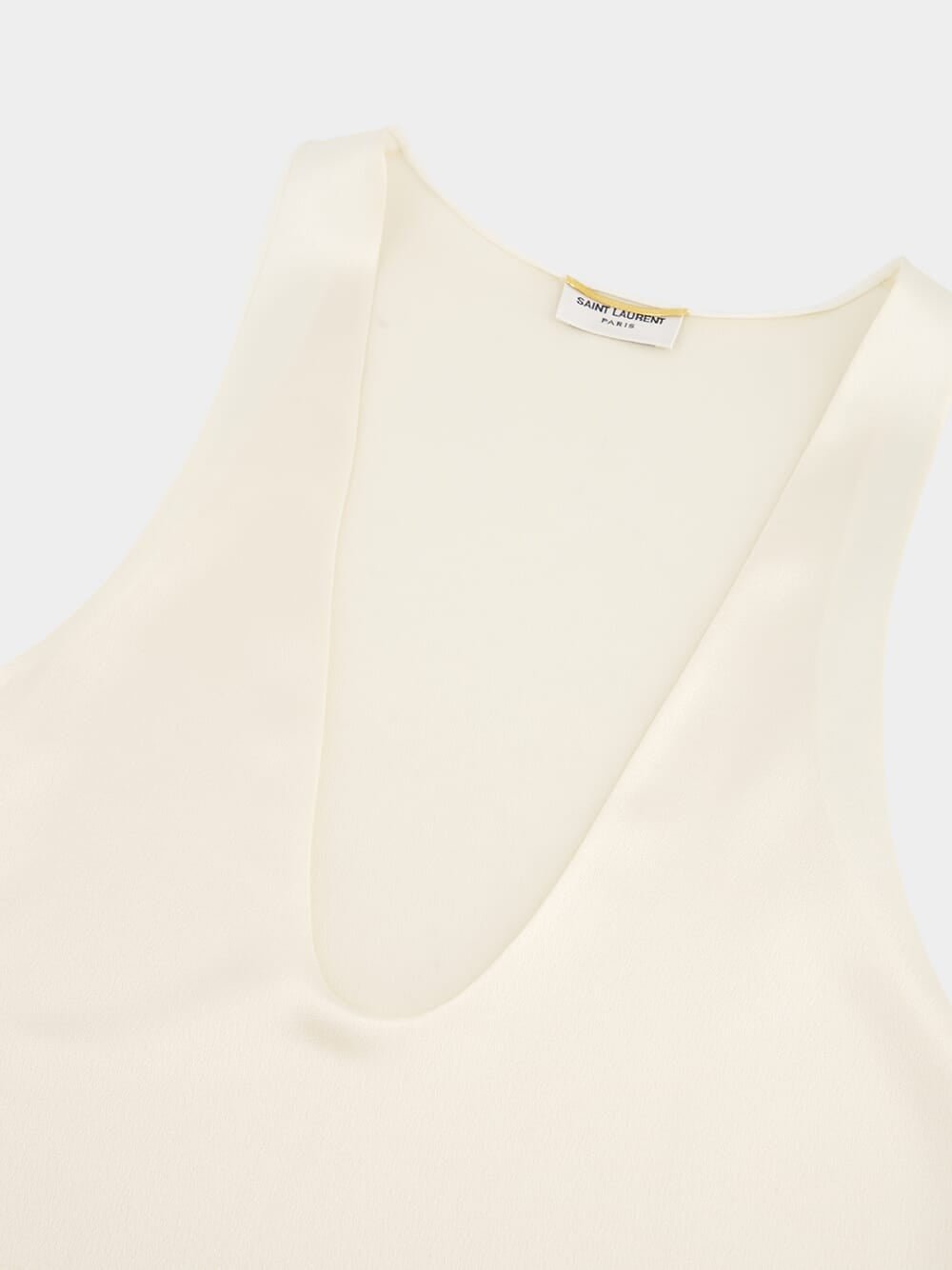 Saint LaurentSilk Satin Crepe Tank Top at Fashion Clinic