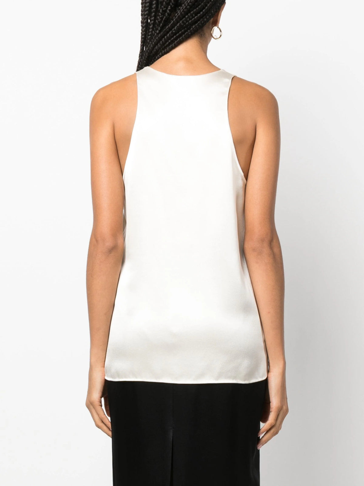 Saint LaurentSilk Satin Crepe Tank Top at Fashion Clinic