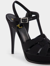 Saint Laurent Tribute 105mm Platform Black Sandals