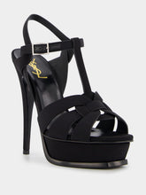 Saint Laurent Tribute 105mm Platform Black Sandals